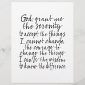 Serenity Prayer - Bounce Kalligrafie Script Modern (Vorderseite)