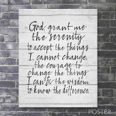 Serenity Prayer - Bounce Kalligrafie Script Modern Fotodruck