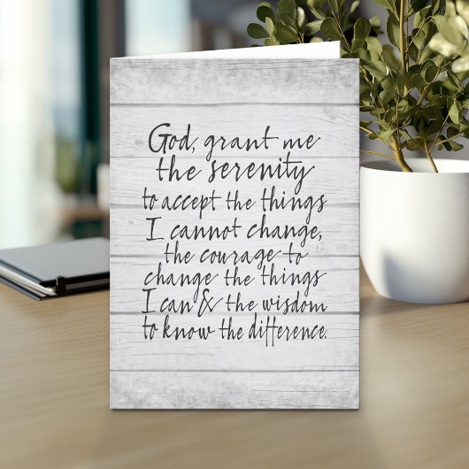Serenity Prayer - Bounce Kalligrafie Script Modern Karte