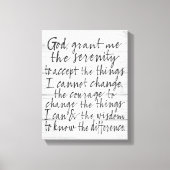 Serenity Prayer - Bounce Kalligrafie Script Modern Leinwanddruck (Vorderseite)