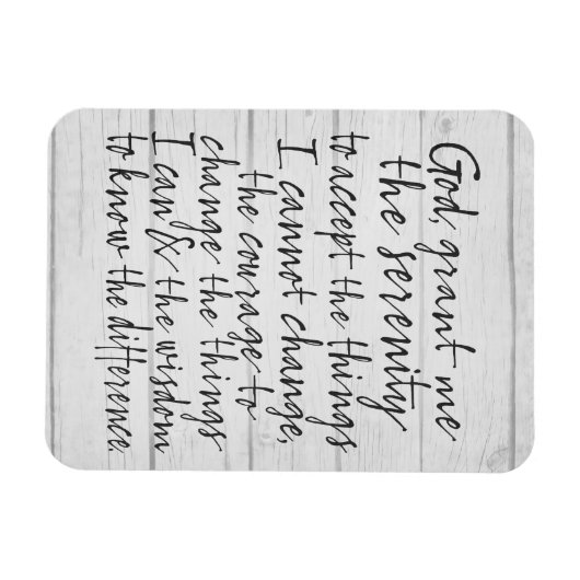 Serenity Prayer - Bounce Kalligrafie Script Modern Magnet (Horizontal)