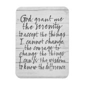 Serenity Prayer - Bounce Kalligrafie Script Modern Magnet (Vertikal)