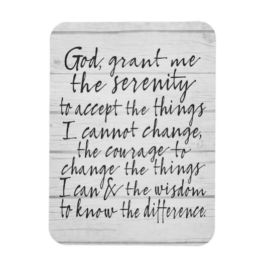 Serenity Prayer - Bounce Kalligrafie Script Modern Magnet (Vertikal)