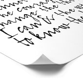 Serenity Prayer - Bounce Kalligrafie Script Modern Poster (Ecke)