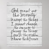 Serenity Prayer - Bounce Kalligrafie Script Modern Poster (Vorne)