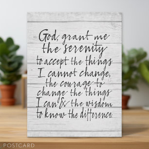 Serenity Prayer - Bounce Kalligrafie Script Modern Postkarte