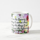 Serenity Prayer Bouquet Kaffeetasse (VorderseiteRechts)