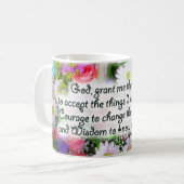 Serenity Prayer Bouquet Kaffeetasse (Vorderseite Links)