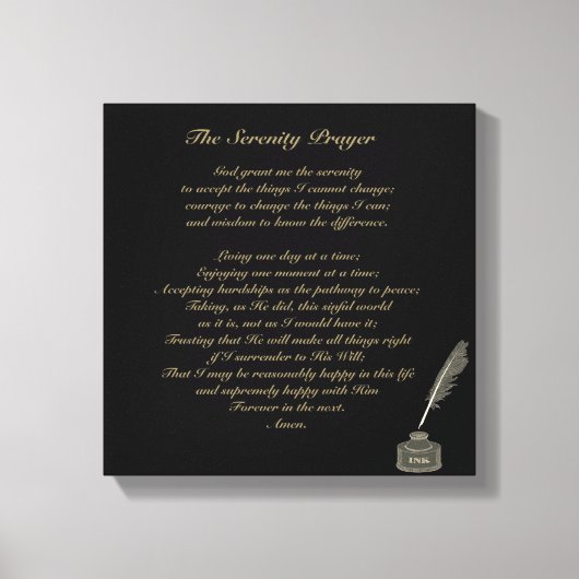 Serenity Prayer Canvas Print individuell anpassbar Leinwanddruck (Vorderseite)