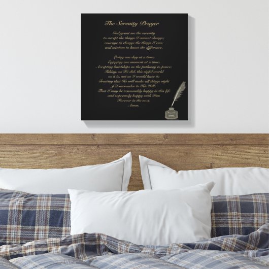 Serenity Prayer Canvas Print individuell anpassbar Leinwanddruck (Insitu (Schlafzimmer))