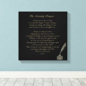 Serenity Prayer Canvas Print individuell anpassbar Leinwanddruck (Insitu (Holzboden))