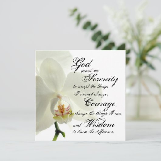 Serenity Prayer Cards Karte (Stehend Vorderseite)