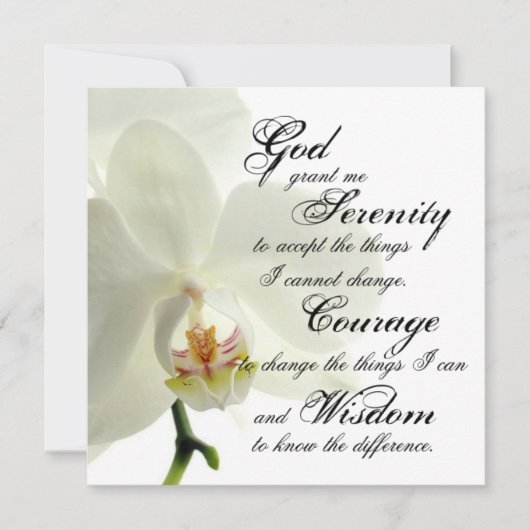 Serenity Prayer Cards Karte (Vorderseite)