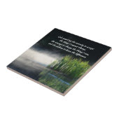 Serenity Prayer Cattails In Mist Inspirational  Fliese (Seite)