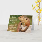 Serenity Prayer Chipmunk Card Karte (Gelbe Blume)