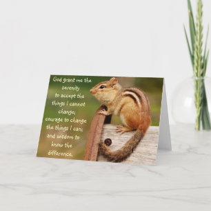 Serenity Prayer Chipmunk Card Karte