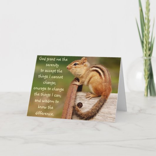 Serenity Prayer Chipmunk Card Karte (Vorderseite)