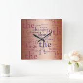 Serenity Prayer Collage Quadratische Wanduhr (Zuhause)