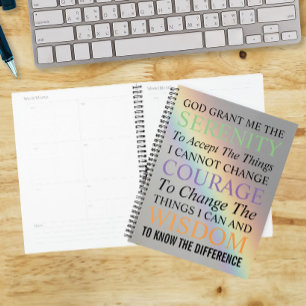 Serenity Prayer Colorful Rainbow Planer