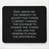 Serenity Prayer Copperplate Gothic Light Schriftar Mousepad (Vorne)
