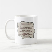 Serenity Prayer Daily Reminder Kaffeetasse (Links)