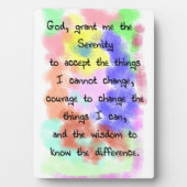 Serenity Prayer Easel Fotoplatte (Vorderseite)
