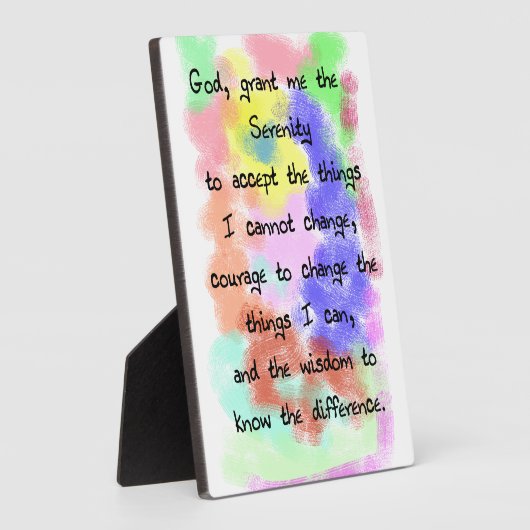Serenity Prayer Easel Fotoplatte (Seite)