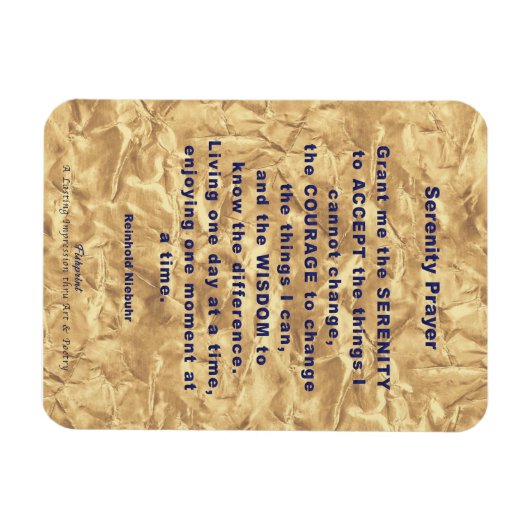 Serenity Prayer Flexible Foto Magnet (Horizontal)