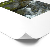 Serenity Prayer Forest Waterfall Fotografie Poster (Ecke)