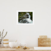 Serenity Prayer Forest Waterfall Fotografie Poster (Küche)