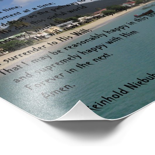 Serenity Prayer Fotodruck (Ecke)