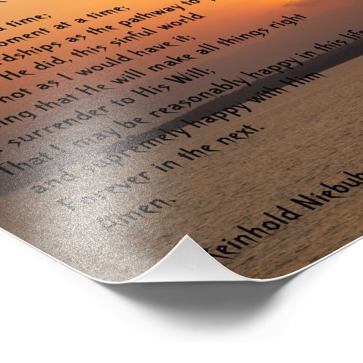 Serenity Prayer Fotodruck (Ecke)