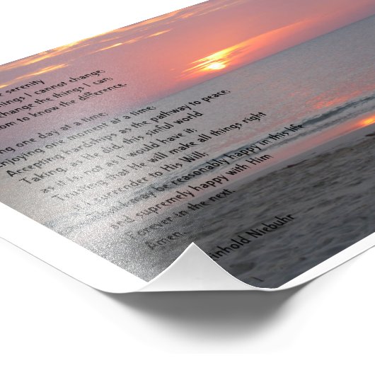 Serenity Prayer Fotodruck (Ecke)