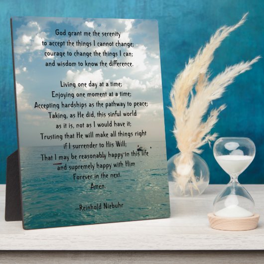 Serenity Prayer Fotoplatte (Seite)