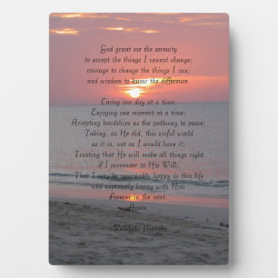 Serenity Prayer Fotoplatte