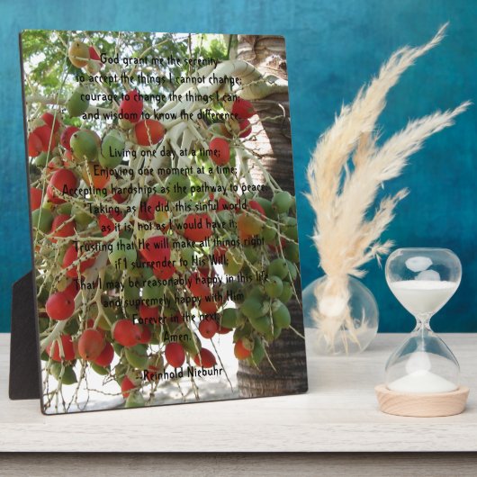 Serenity Prayer Fotoplatte (Seite)