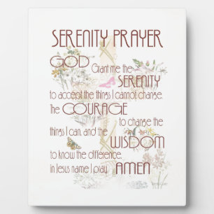 Serenity Prayer Fotoplatte