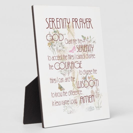 Serenity Prayer Fotoplatte (Seite)