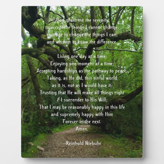 Serenity Prayer Fotoplatte (Vorderseite)