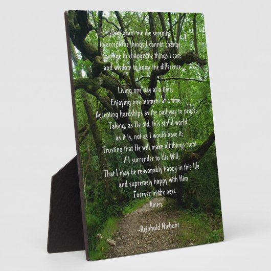 Serenity Prayer Fotoplatte (Seite)