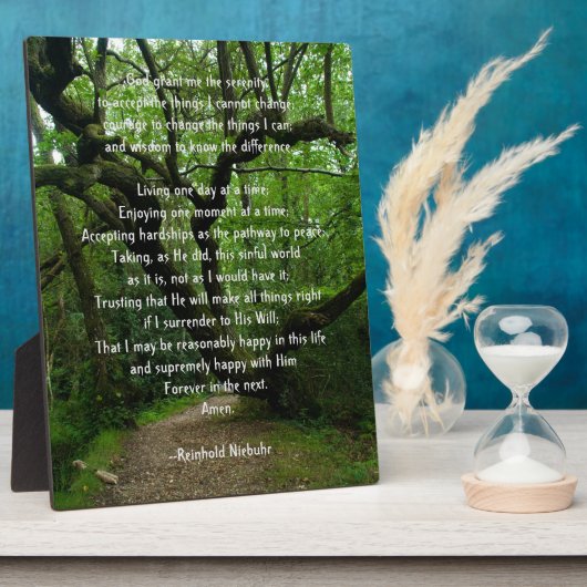 Serenity Prayer Fotoplatte (Seite)