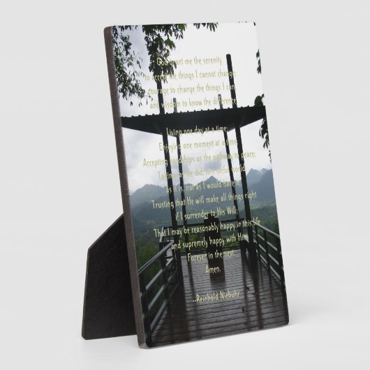 Serenity Prayer Fotoplatte (Seite)