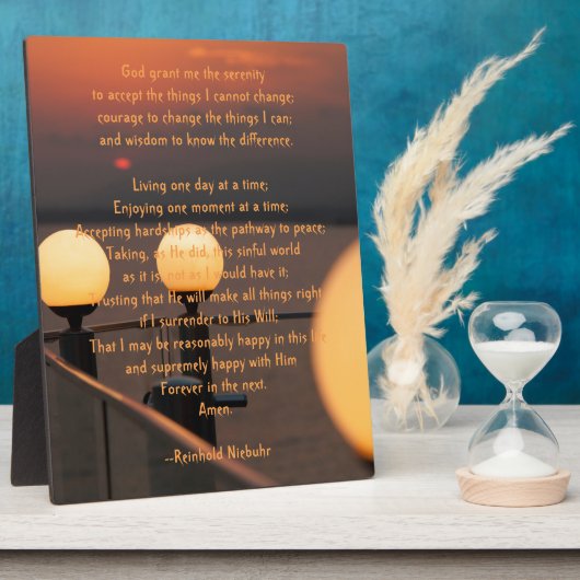 Serenity Prayer Fotoplatte (Seite)