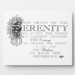 Serenity Prayer Fotoplatte