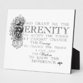 Serenity Prayer Fotoplatte (Seite)