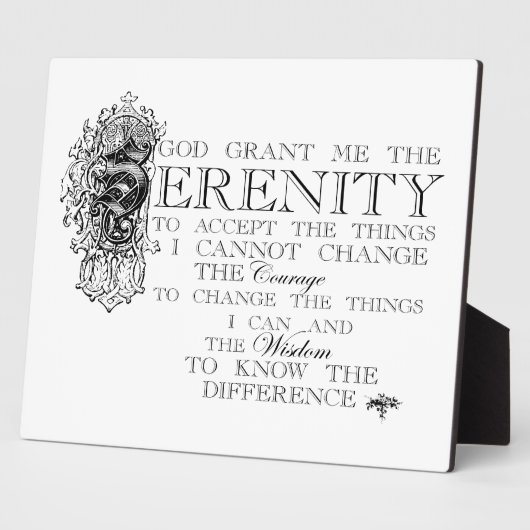 Serenity Prayer Fotoplatte (Seite)
