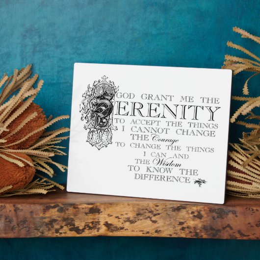 Serenity Prayer Fotoplatte (Seite)