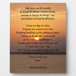 Serenity Prayer Fotoplatte