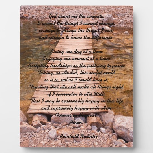 Serenity Prayer Fotoplatte (Vorderseite)
