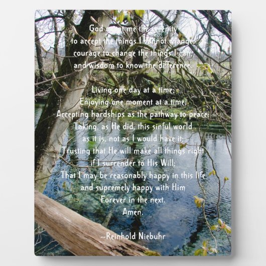 Serenity Prayer Fotoplatte (Vorderseite)